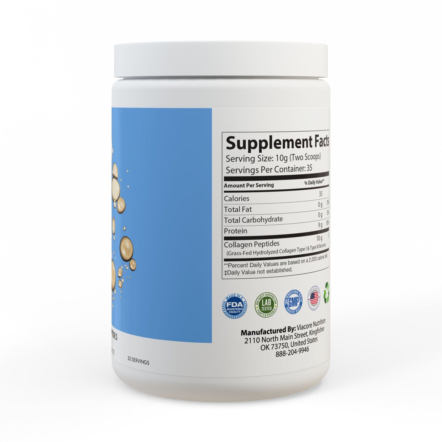 Collagen Peptides Type I & III Supplement (350g, 12.3oz)