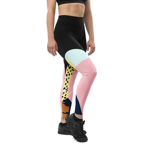 Abstract Sports Leggings