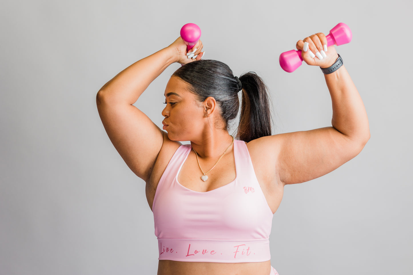 Fuchsia Pink Sports Bra